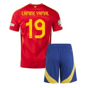 Spanien Lamine Yamal #19 Heimtrikot EM 2024 Kurzarm (+ kurze hosen)